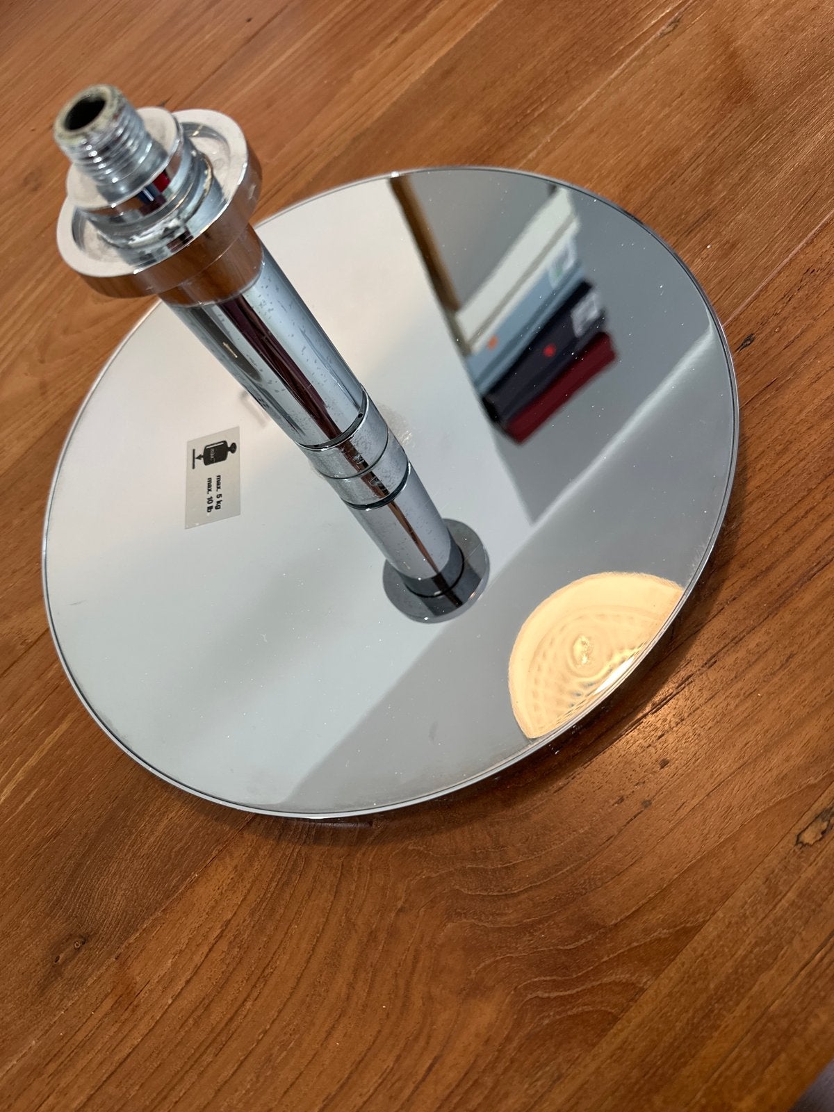 Dornbracht douchekop chroom 30 cm met plafondstang, Ophalen, Gebruikt, Chroom, Douche
