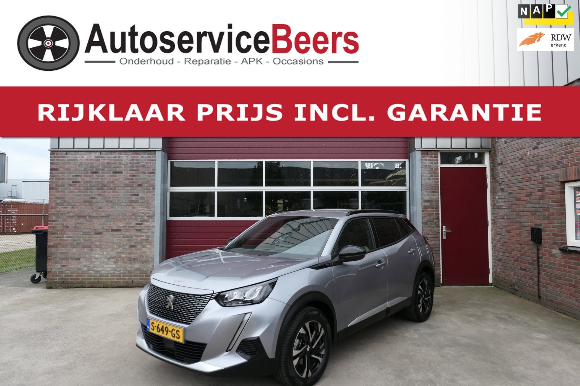 Peugeot E-2008 EV Allure Pack 50 kWh, 360 camera, Carplay, 3, 330 km, 136 pk, Gebruikt, Leder en Stof