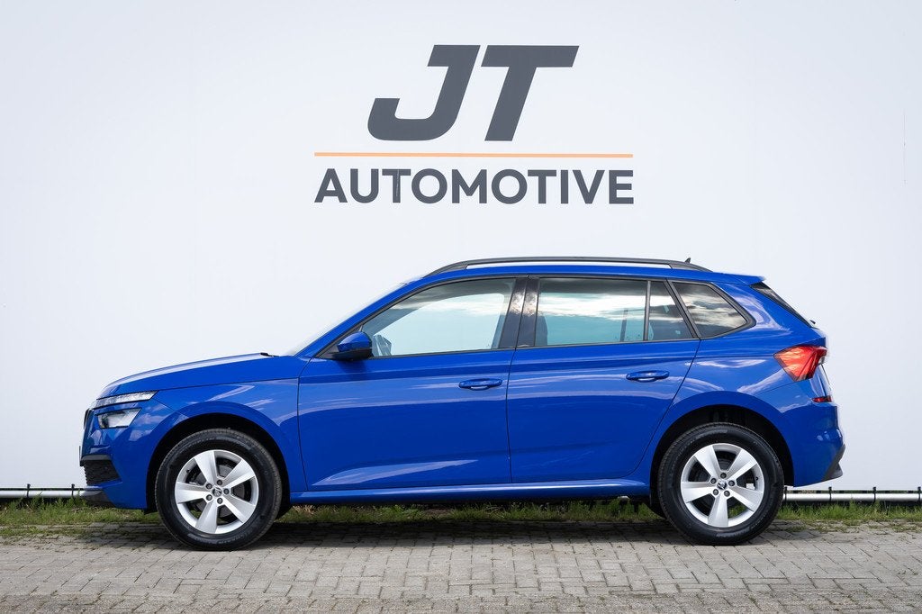 Skoda Kamiq 1.0 TSI Sport Bns Stoelverwarming | Digitaal das, Auto's, Skoda, Gebruikt, Euro 6, Blauw, 49 €/maand