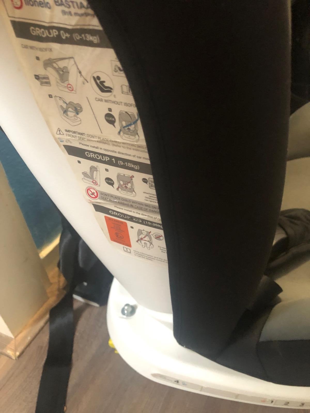 Lionelo Bastiaan autostoel 0-36 kg, Verstelbare rugleuning, Ophalen, Overige merken, Gebruikt
