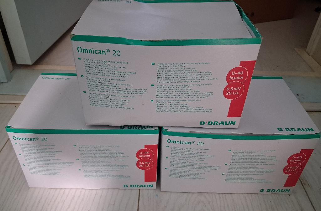 Bbraun Omnican 20 U40 insulinespuitjes, Ophalen of Verzenden, Nieuw