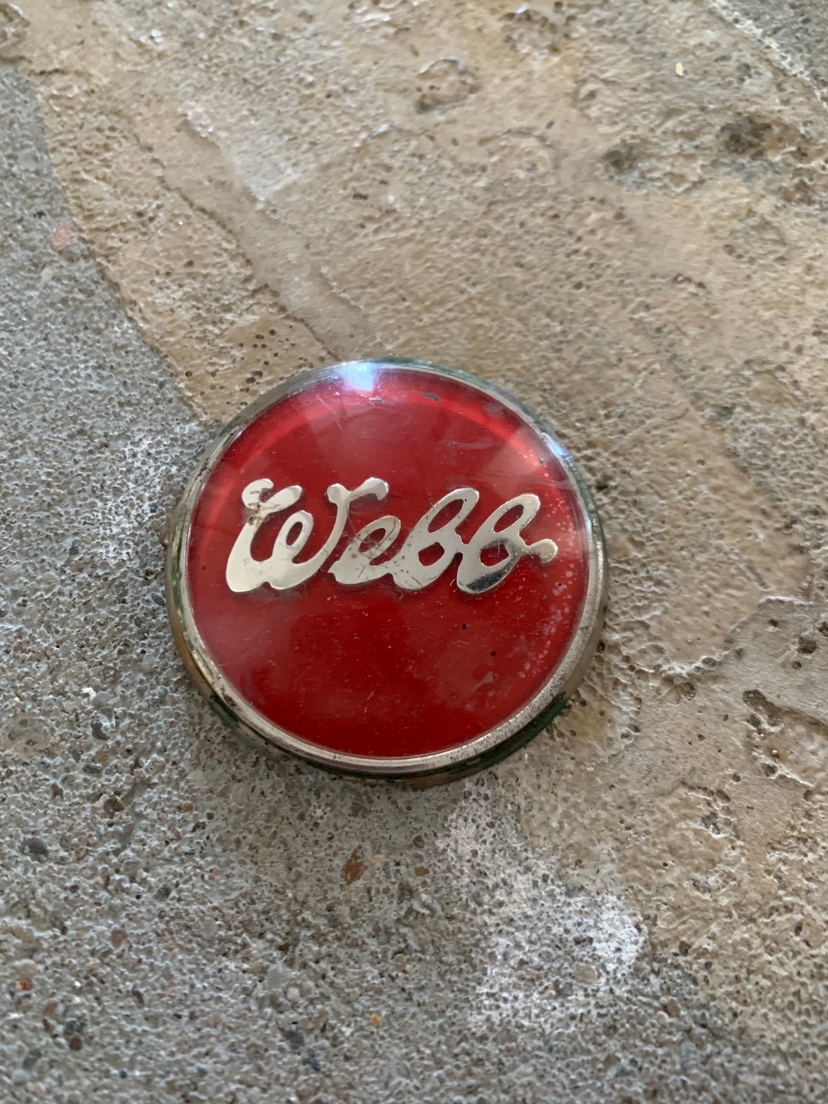 Webb logo / embleem van voorvork., Motoren, Ophalen of Verzenden, Gebruikt
