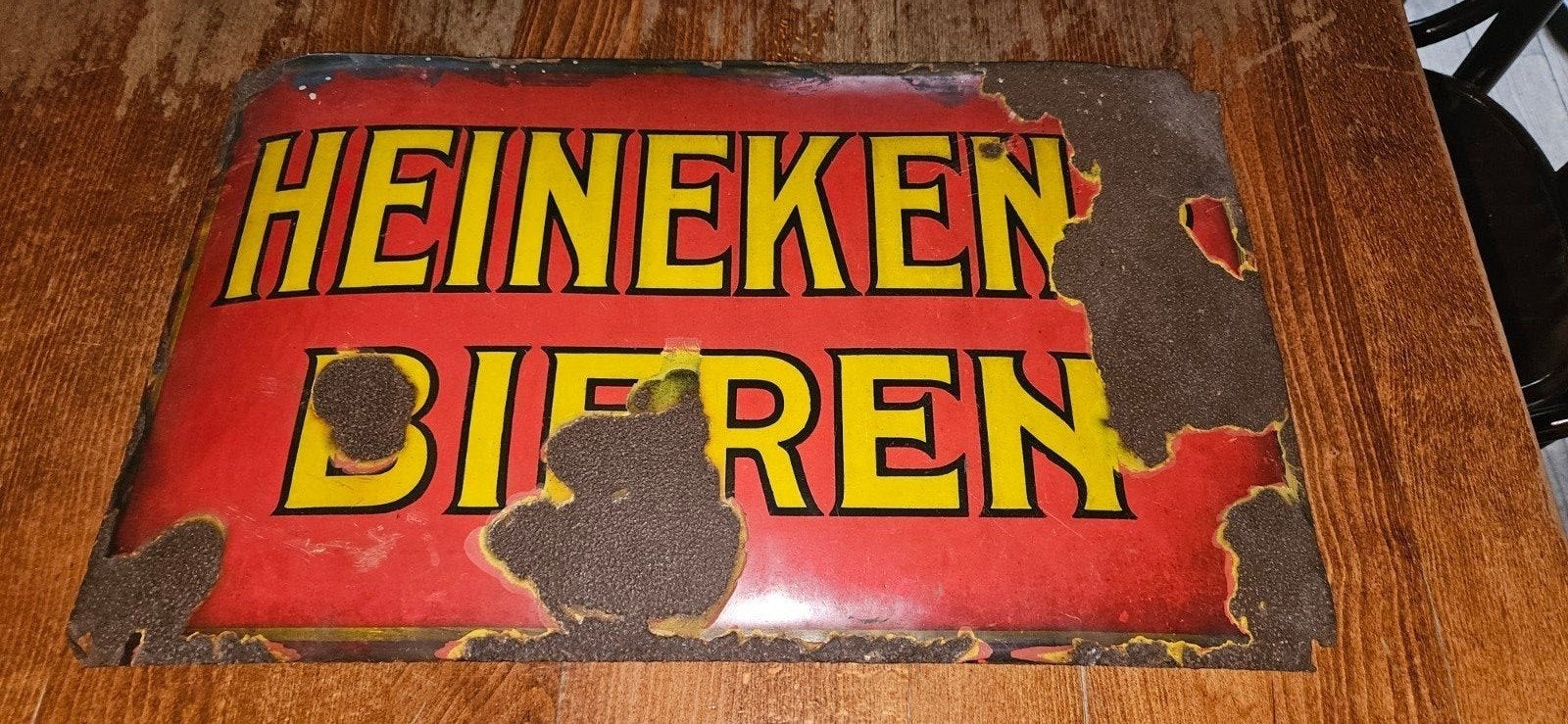 Heineken's Bieren, Verzamelen, Ophalen of Verzenden, Reclamebord, Plaat of Schild, Heineken