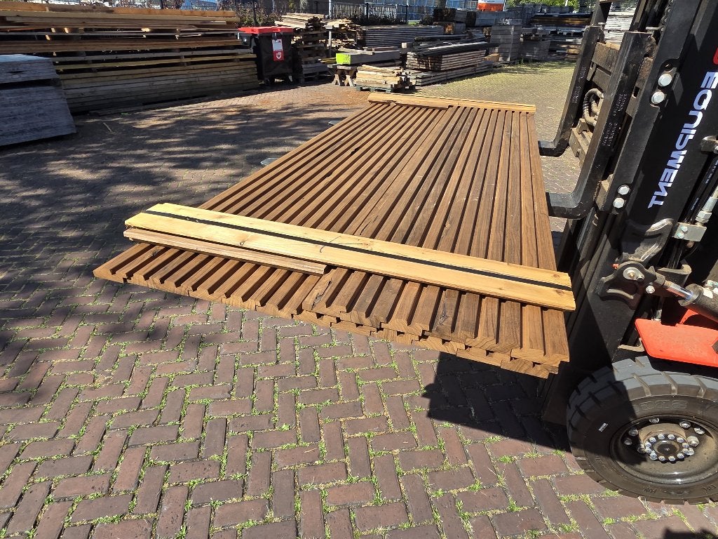 3.2 m2 Dubbel Rhombus profiel  / hardhout - nr: HP43, Tuin en Terras, Palen, Balken en Planken, Ophalen, Planken, Nieuw, Hardhout