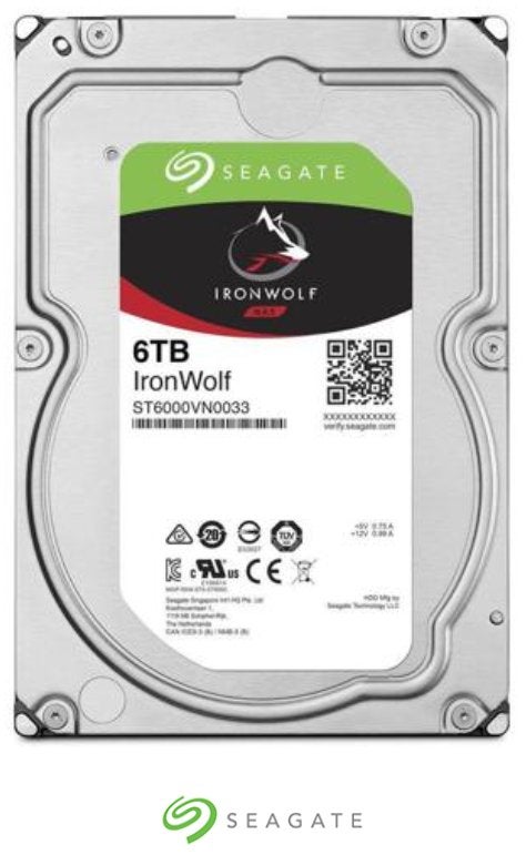 Seagate IronWolf 6TB NAS HDD — ST6000VN0033 — 7200 rpm CMR, Computers en Software, Harde schijven, Intern, Gebruikt, Server, HDD