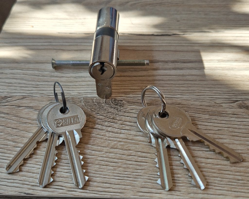 Corbin cilinderslot met 6 sleutels nieuw., Ophalen, Nieuw, Rvs, Slot