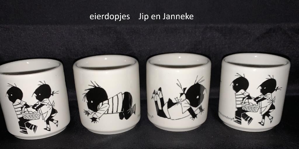Jip en Janneke eierdopjes, eierdoppen, eier dopjes, doppen, Huis en Inrichting, Overige typen, Ophalen of Verzenden, Zo goed als nieuw