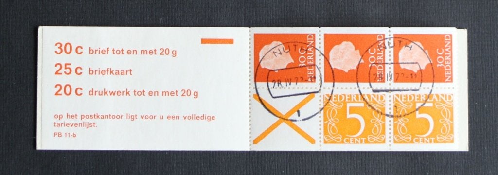 NVPH PB 11b TB Postzegelboekje gestepeld met TelBlok, Ophalen of Verzenden, Na 1940, Gestempeld