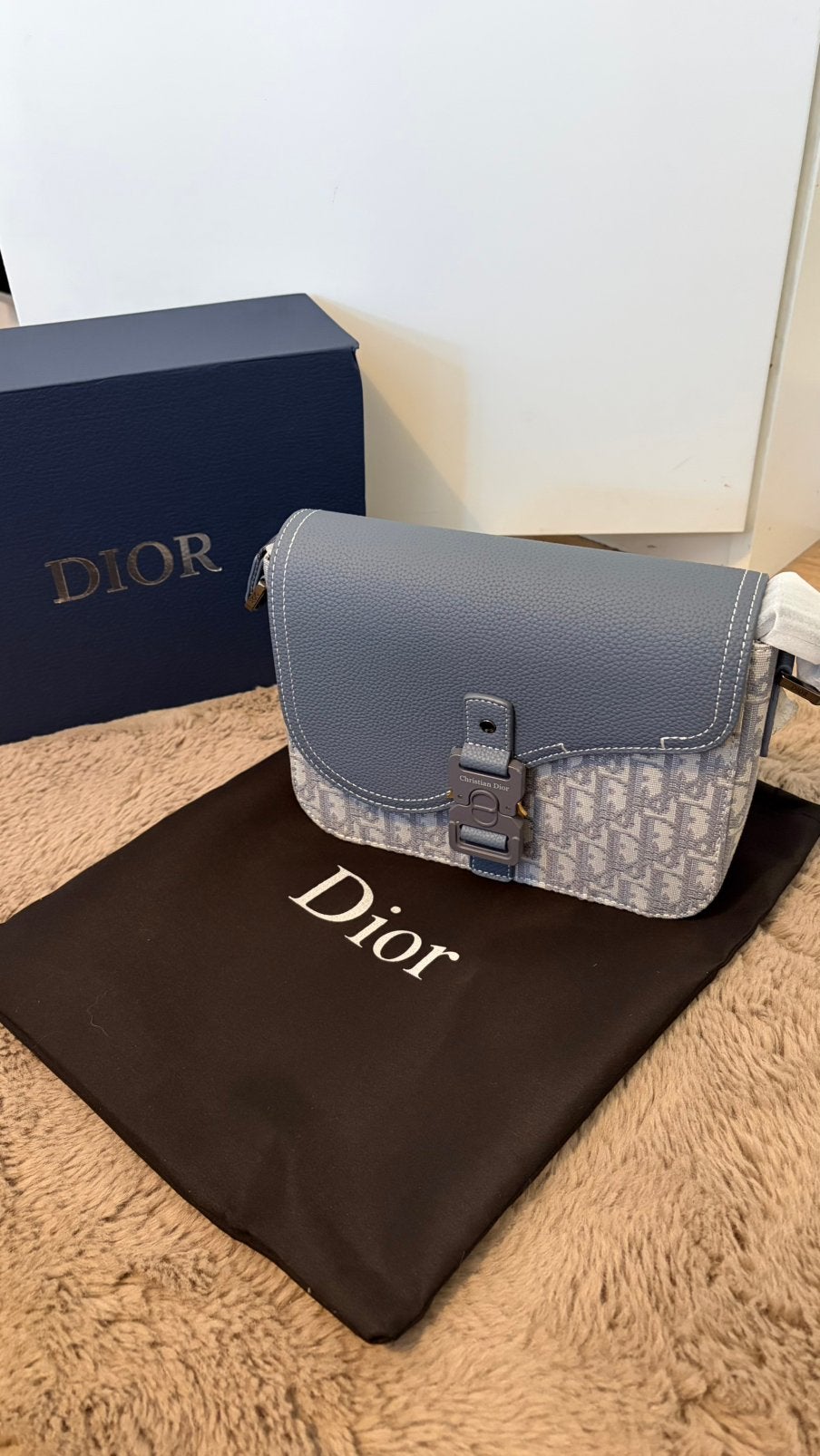 Dior Saddle Bag Monogram, Sieraden, Tassen en Uiterlijk, Ophalen, Nieuw, Blauw