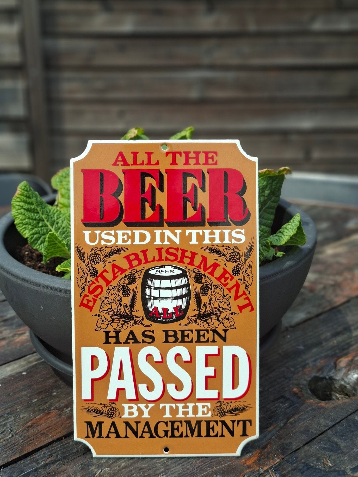 emaille bord mancave, Ophalen of Verzenden, Zo goed als nieuw, Reclamebord