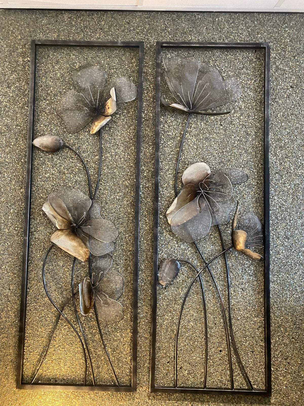 Metalen wanddecoratie bloemen - Modern design, Ophalen, Metaal, Wandsculptuur, Zwart