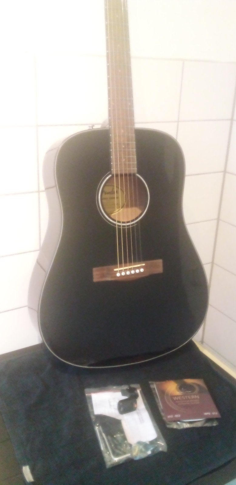 Fender CD-60S Black akoestische gitaar, Muziek en Instrumenten, Ophalen of Verzenden, Zo goed als nieuw, Western- of Steelstringgitaar