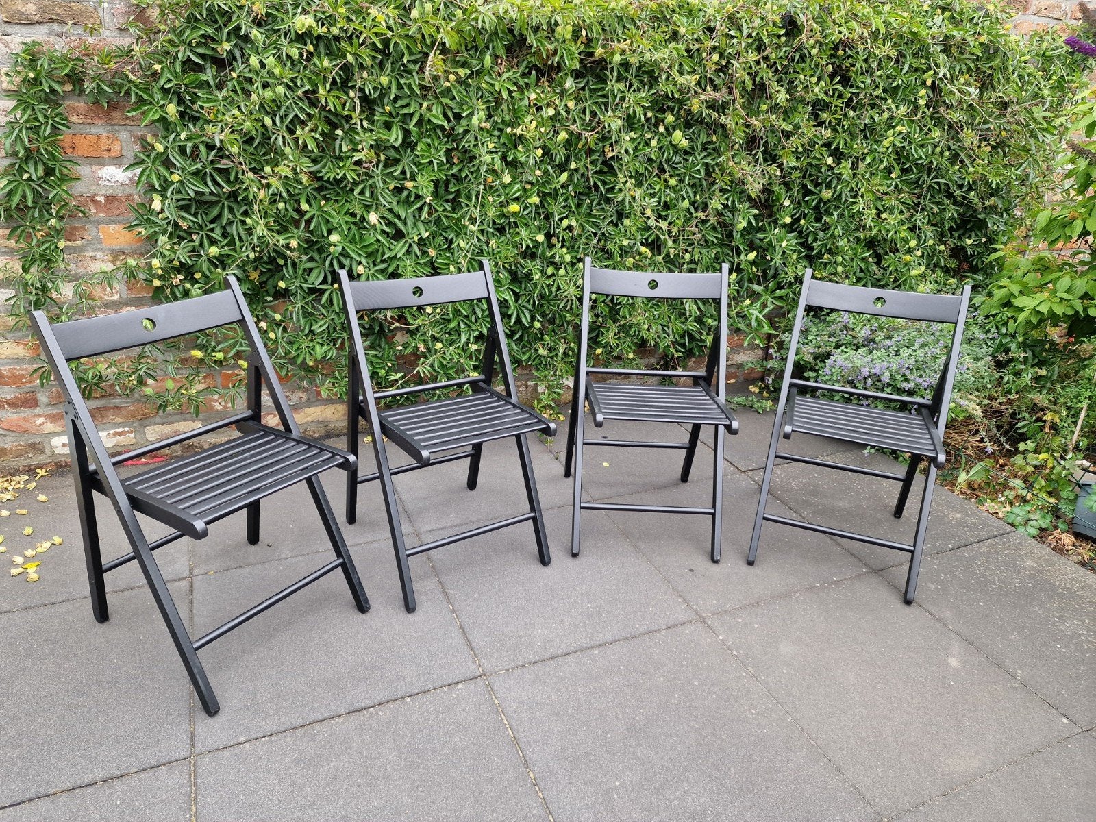 4x IKEA Terje klapstoelen - Zwart, Ophalen, Gebruikt, Modern, functioneel, Zwart