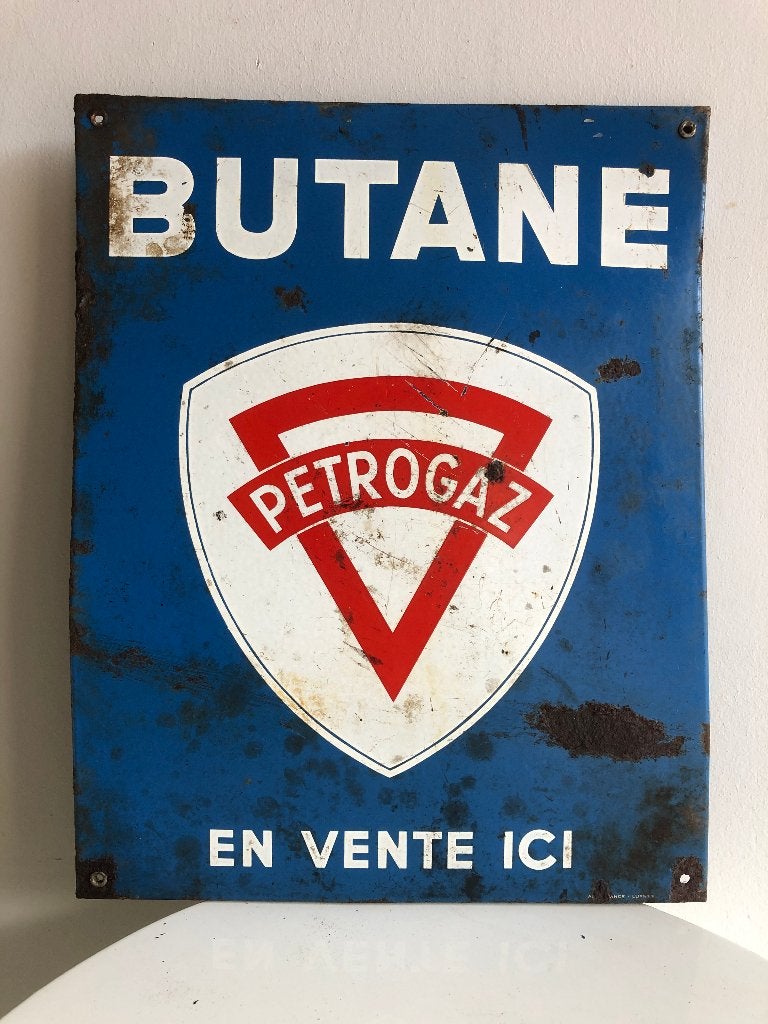 Vintage Emaille reclamebord, Ophalen