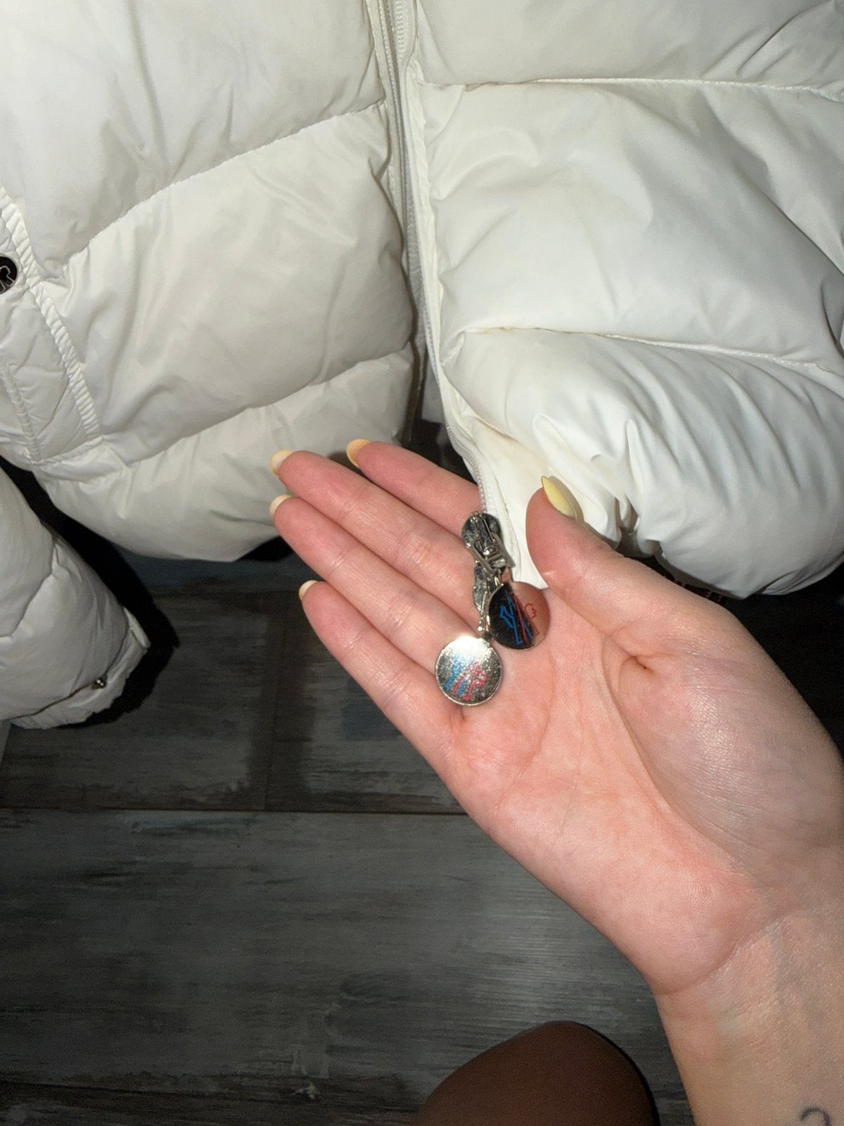 Moncler tussenjas wit maat 3/S, Kleding | Dames, Jassen | Winter, Ophalen of Verzenden, Zo goed als nieuw, Maat 36 (S), Wit