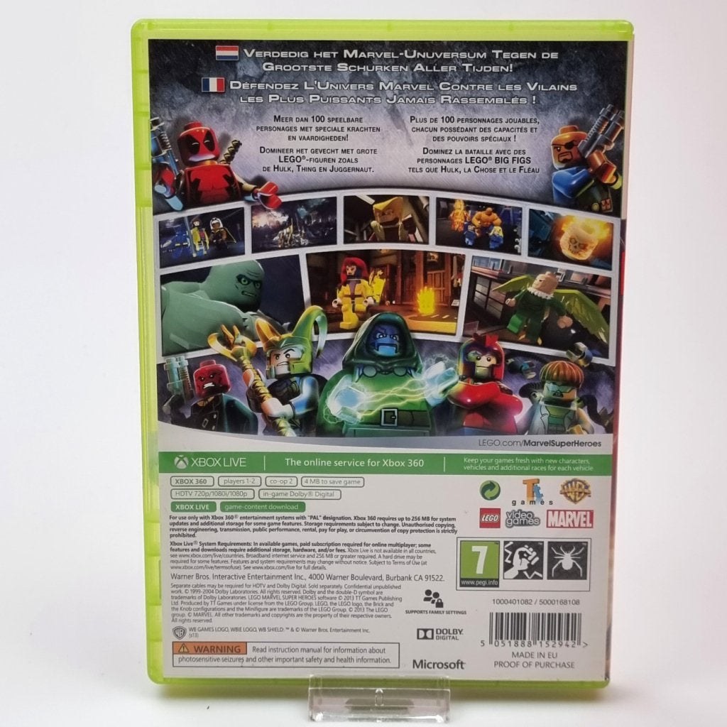 Xbox 360 Game: Lego Marvel Super Heroes, Microsoft, Zo goed als nieuw, Support@microsoft.com, Microsoft Corporation
One Microsoft Way
Redmond, WA 98052-6399
USA