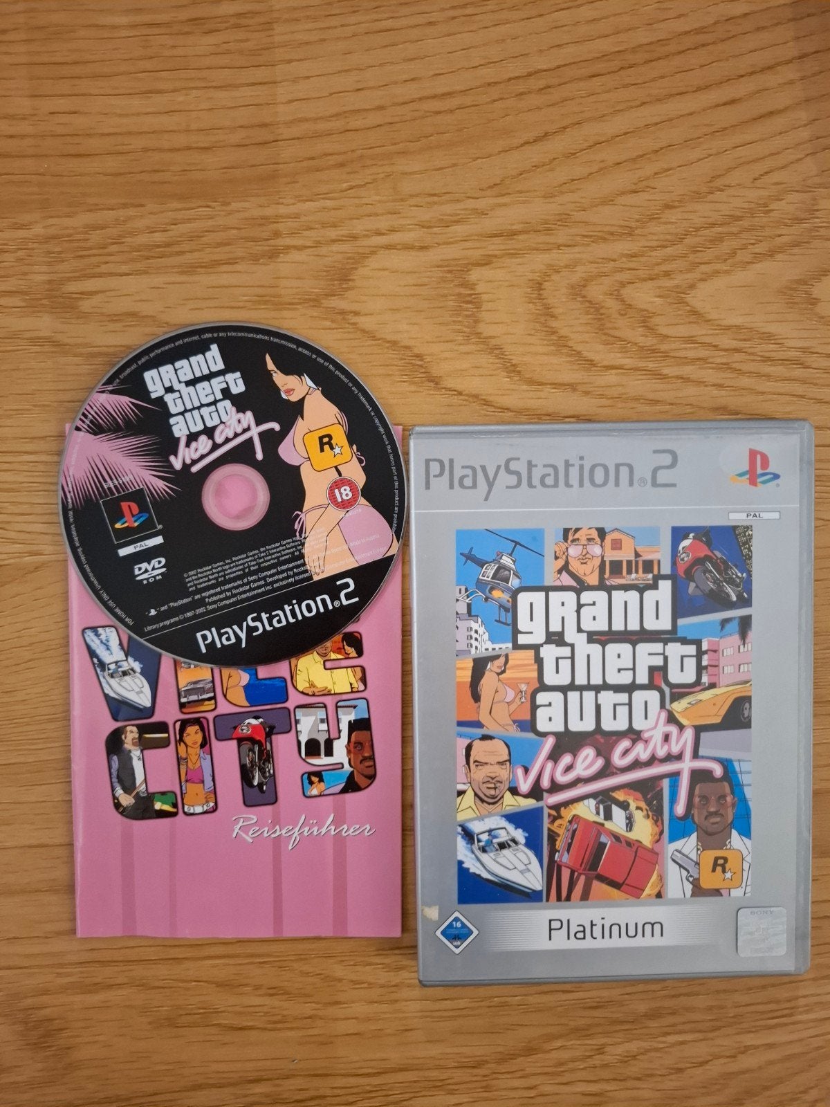 Grand Theft Auto: Vice City (Platinum) voor PlayStation 2, Avontuur en Actie, Gebruikt, Vanaf 18 jaar, 1 speler