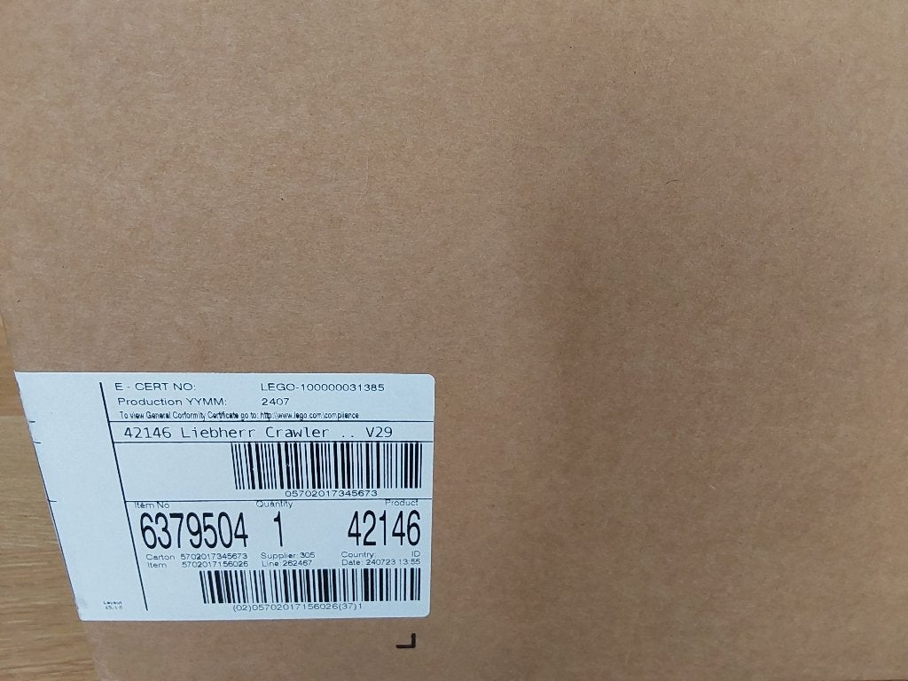 Lego 42146 liebherr rupsbandkraan, Ophalen, Lego, Nieuw, Technic