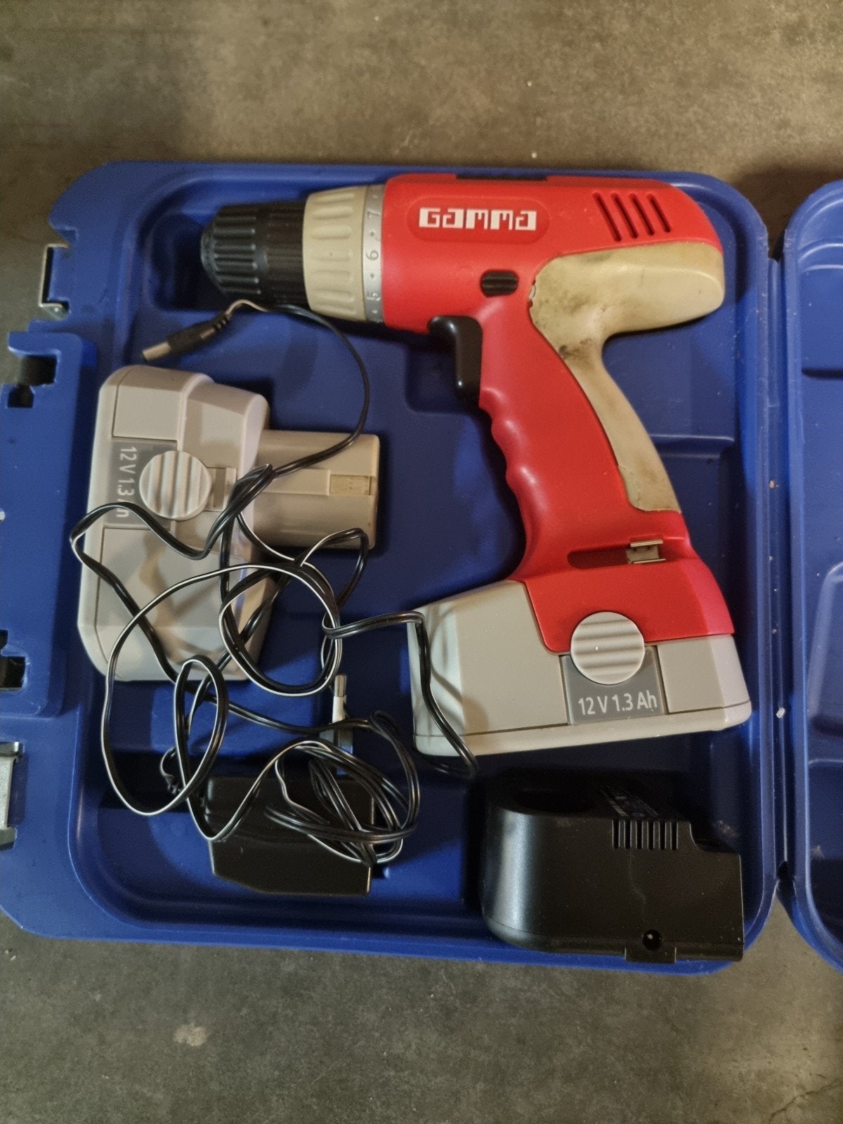Gamma Accuboormachine 12V met lader en accu's, Ophalen of Verzenden, Gebruikt, Minder dan 400 watt, Boor- en Schroefmachine
