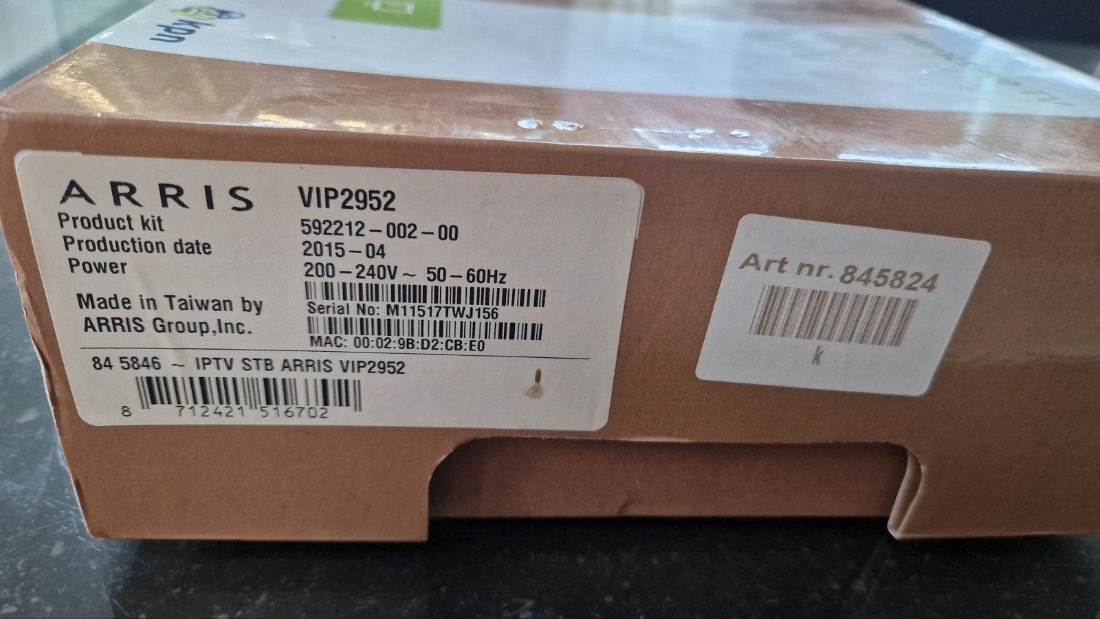 KPN Interactieve TV Decoder Arris VIP2952 - Nieuw in doos, Ophalen of Verzenden, Nieuw, Decoder