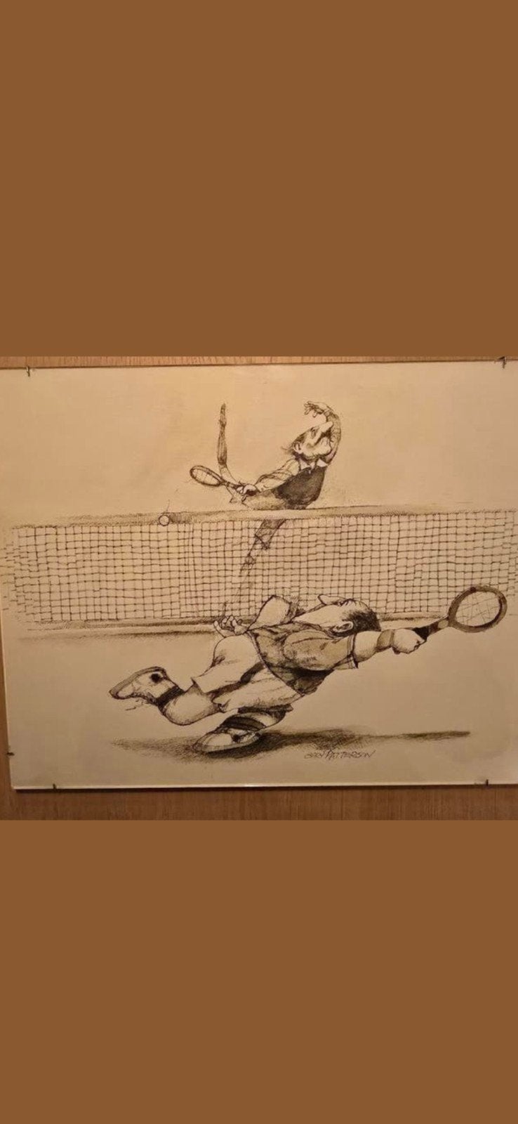 Vintage 70S humoristische tekening by Gary Patterson €49, Antiek en Kunst, Ophalen of Verzenden