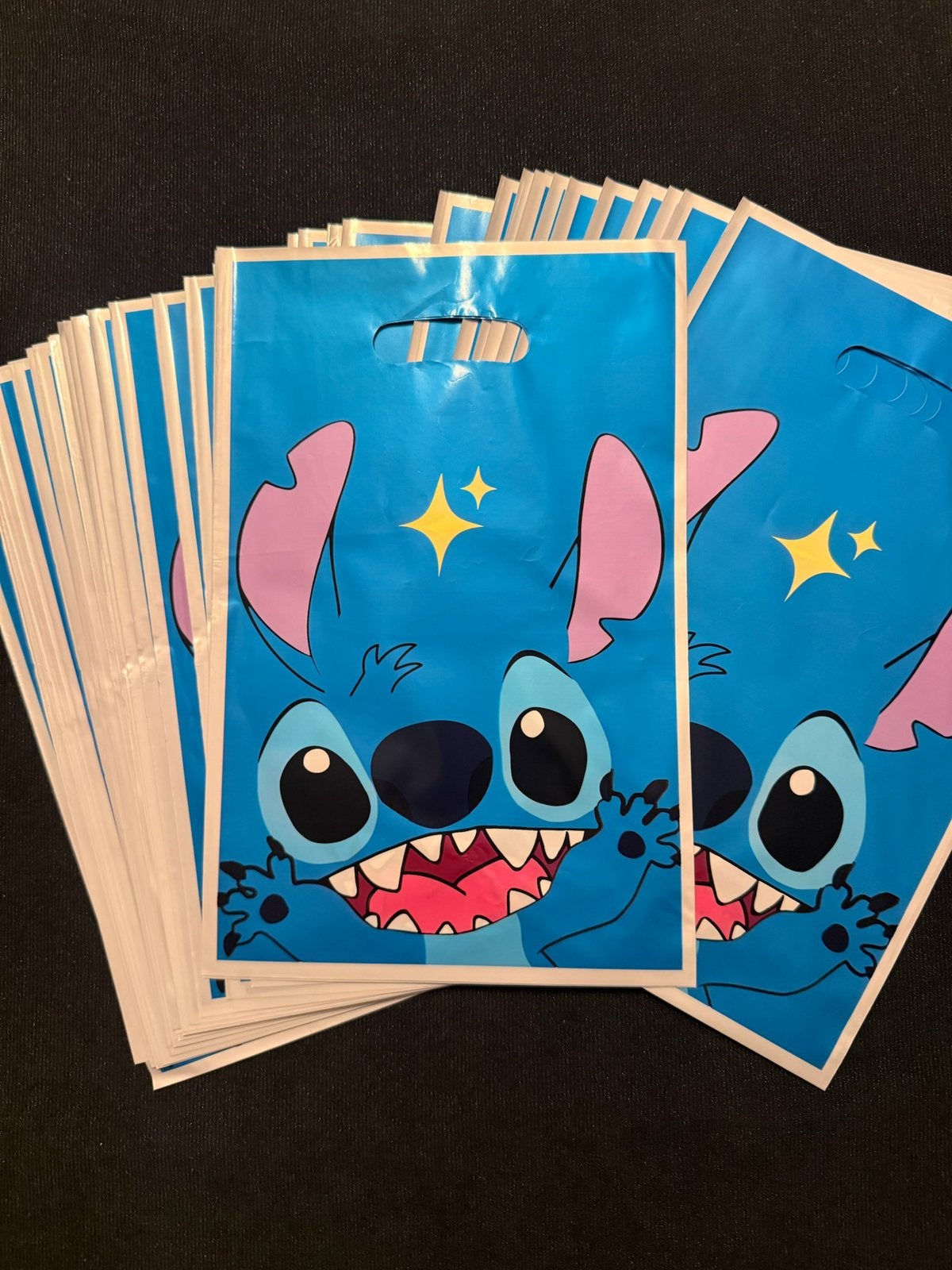Stitch traktatie zakje / uitdeel tasje blauw, Ophalen of Verzenden, Nieuw, Feestartikel, Verjaardag