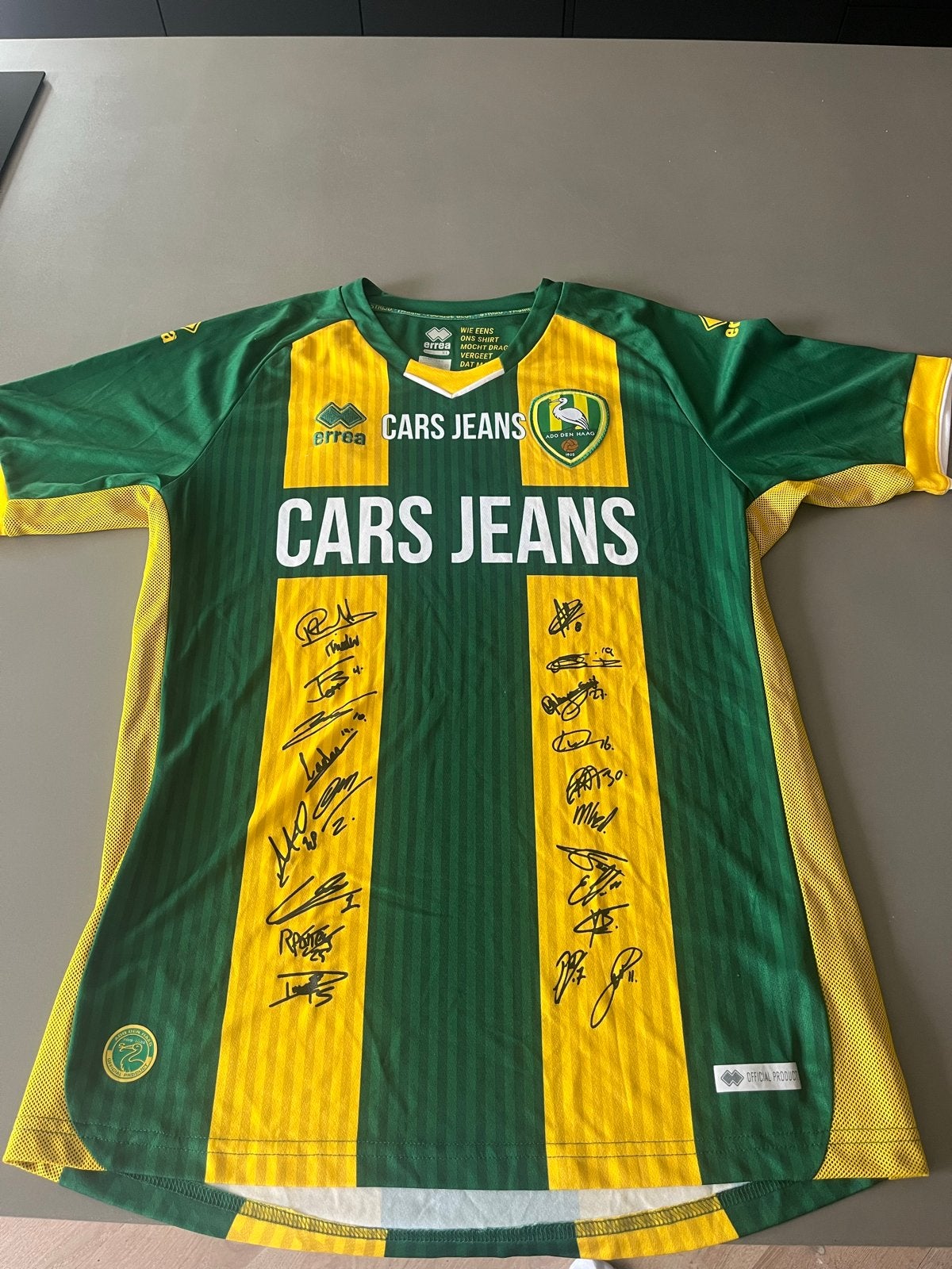 Gesigneerd ADO Den Haag Thuisshirt Errea Maat XL, Nieuw, Ophalen of Verzenden, Groen, Maat 46/48 (XL) of groter