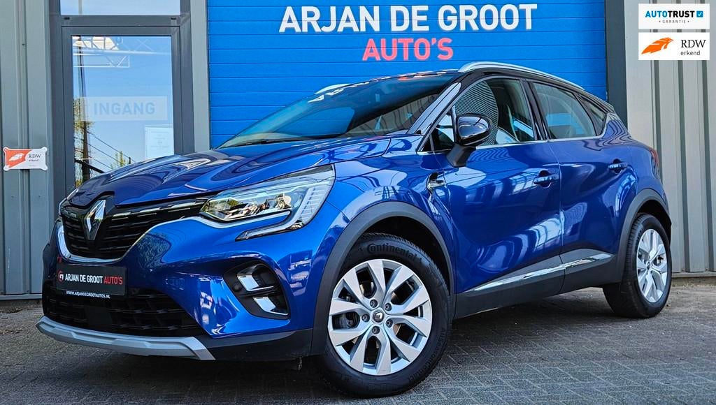 Renault Captur 1.3 TCe 130 Intens Navi Clima Camera Keyless, Auto's, Renault, Voorwielaandrijving, Gebruikt, Blauw, Leder en Stof