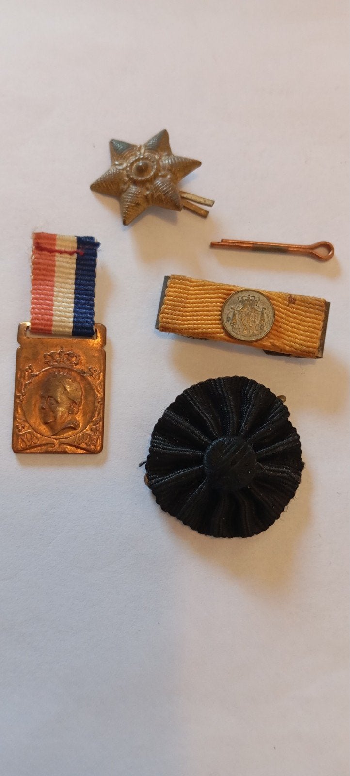 Vintage div. onderdelen van koninklijke onderscheidingen, Ophalen of Verzenden, Gebruikt