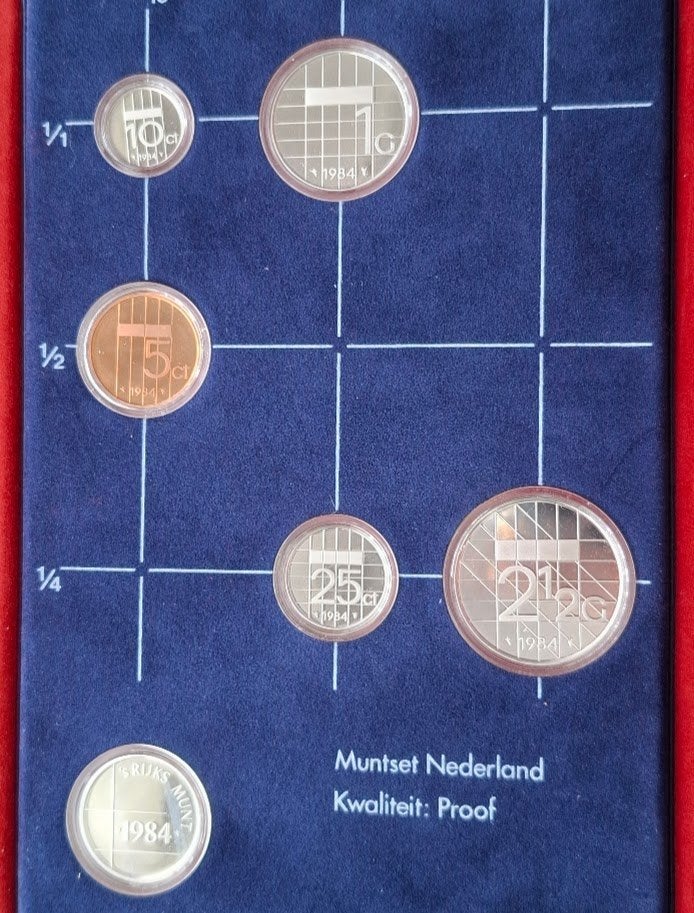 Jaarset Nederland 1984 Proof, Koningin Beatrix, Zilver, Overige waardes, Verzenden