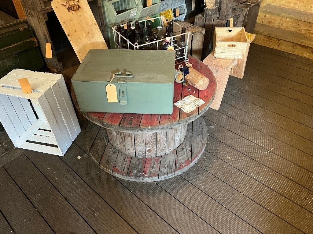 Grote houten kabelhaspels - Industrieel , Vintage , Haspel, Ophalen, Hout, Gebruikt, Bruin