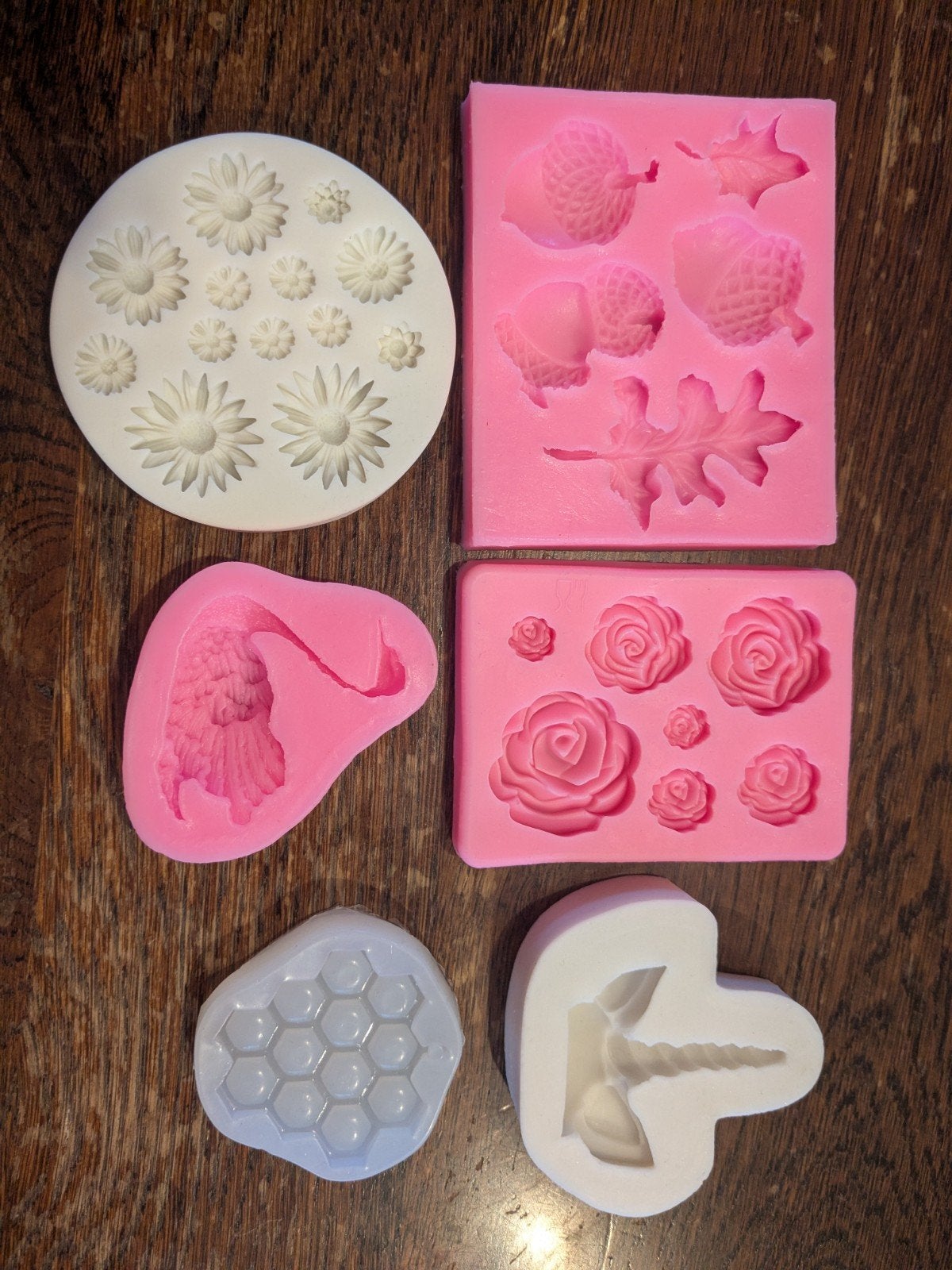 Diverse silicone mallen herfst, bloemen, unicorn, zwaan, hon, Ophalen of Verzenden, Zo goed als nieuw, Taarten of Cupcakes, Versiering