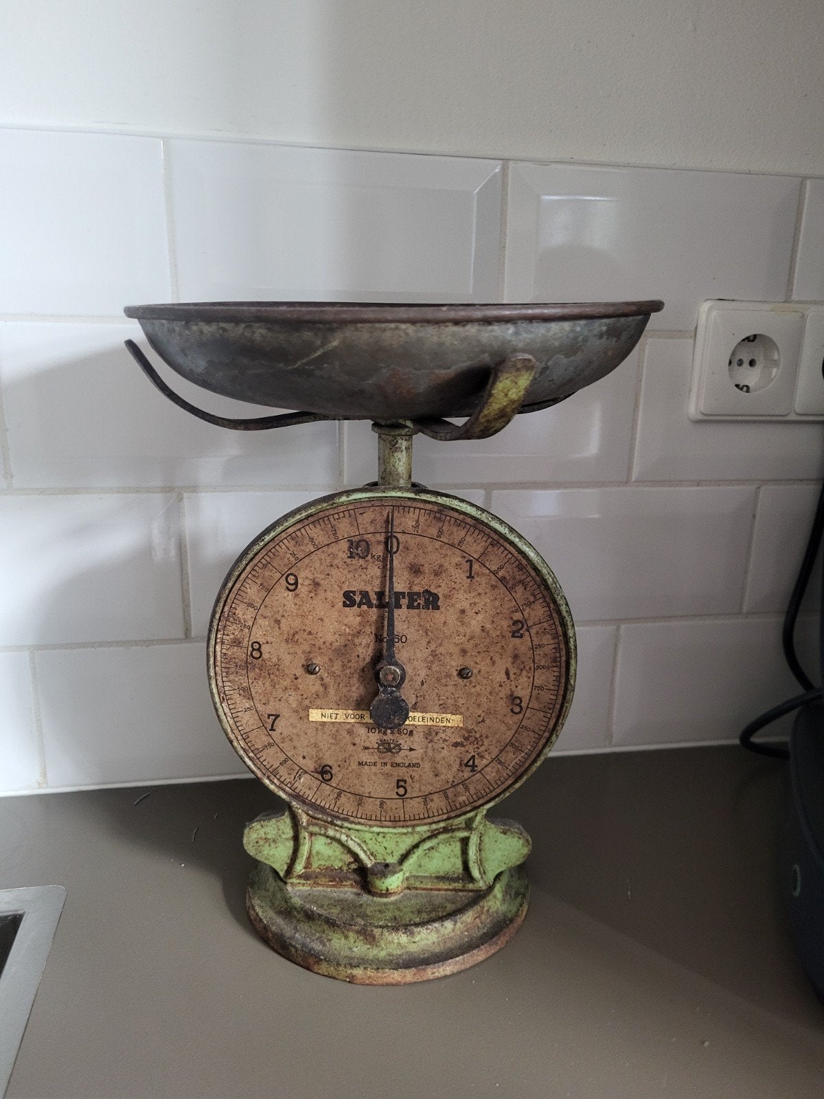 Oude Brocante Salter Weegschaal, Antiek en Kunst, Ophalen of Verzenden