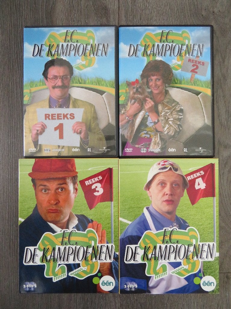 DVD - FC De Kampioenen - seizoen 1 t/m 4, Inclusief doosje, Seizoen 1, Zo goed als nieuw, Komedie