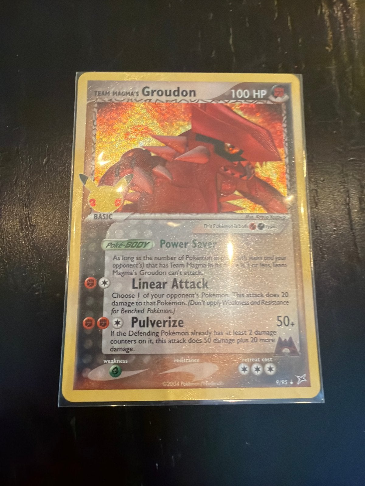 Team Magma's Groudon Celebrations Classic Collection, Ophalen of Verzenden, Zo goed als nieuw, Losse kaart, Foil