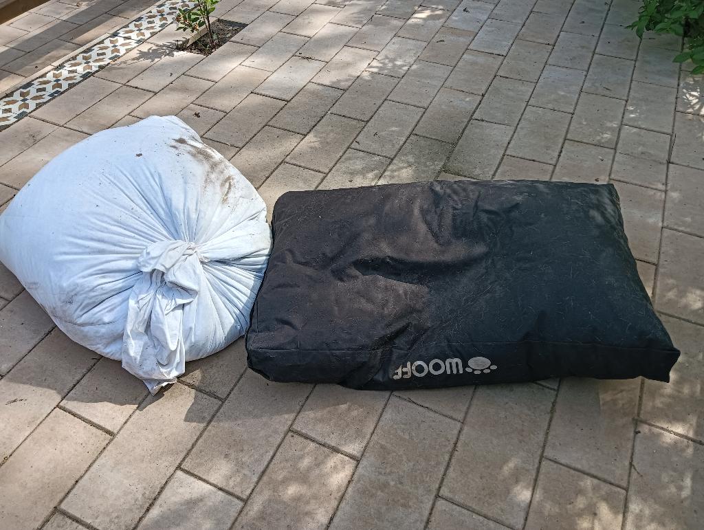 Grote honden ligzak met zak navul korrels, Dieren en Toebehoren, Ophalen, Zo goed als nieuw, Katoen