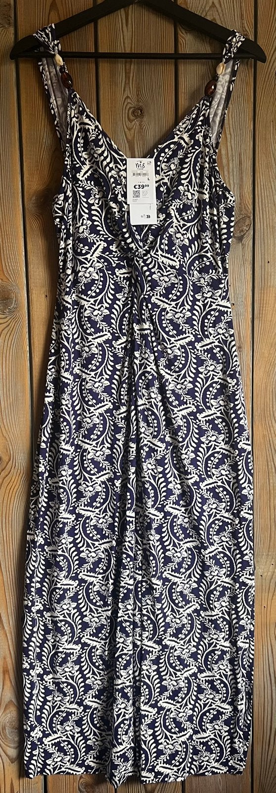 Nieuwe blauwe bloemtjes jurk MS Mode maat L, Blauw, Maat 42/44 (L), Nieuw, Ophalen of Verzenden