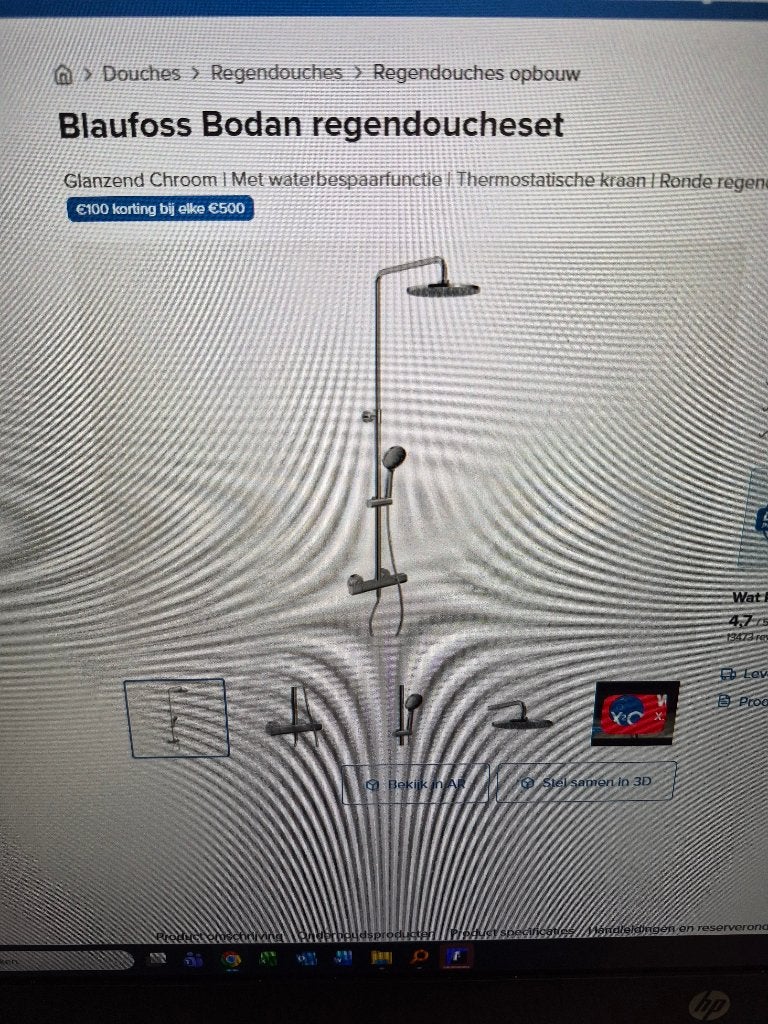 Regendoucheset, Ophalen, Nieuw, Chroom, Douche