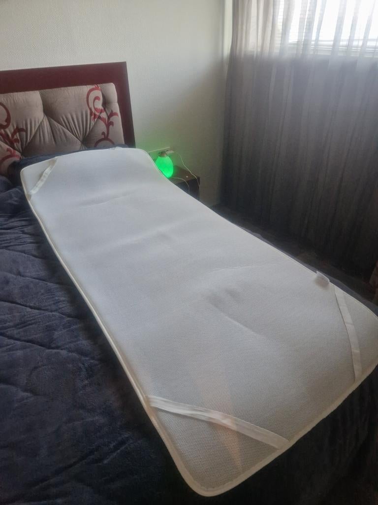Optidee Airtopper 1 persoons zgan., Huis en Inrichting, Slaapkamer | Matrassen en Bedbodems, Zo goed als nieuw, 90 cm, 200 cm