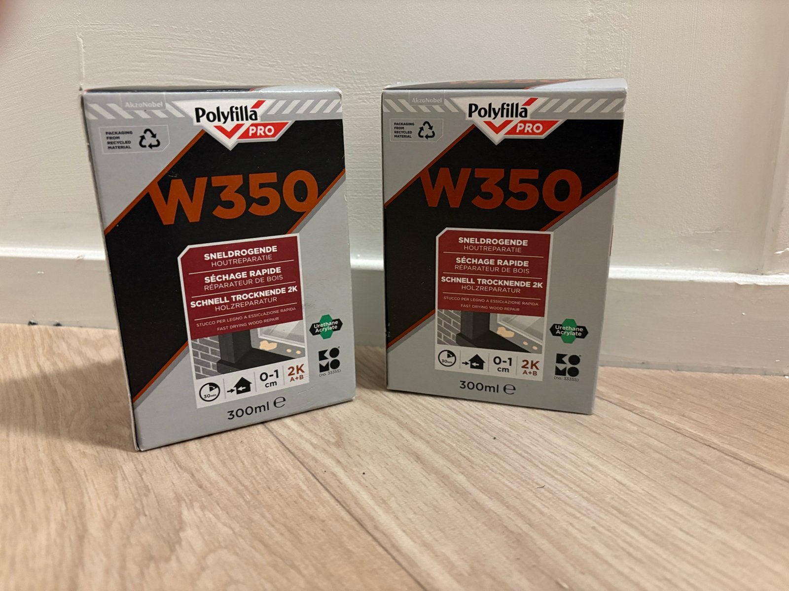 Polyfilla Pro W350 Sneldrogende Houtreparatie 2x 300ml, Ophalen of Verzenden, Nieuw, Overige typen