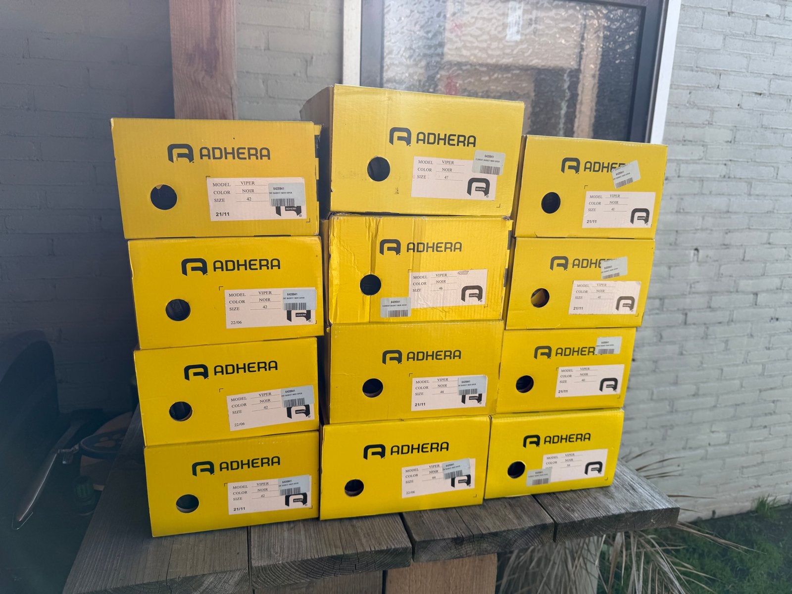 Partij 12 paar ADHERA Viper werkschoenen - Nieuw in doos, Nl, Zwart, Nieuw, Ophalen of Verzenden
