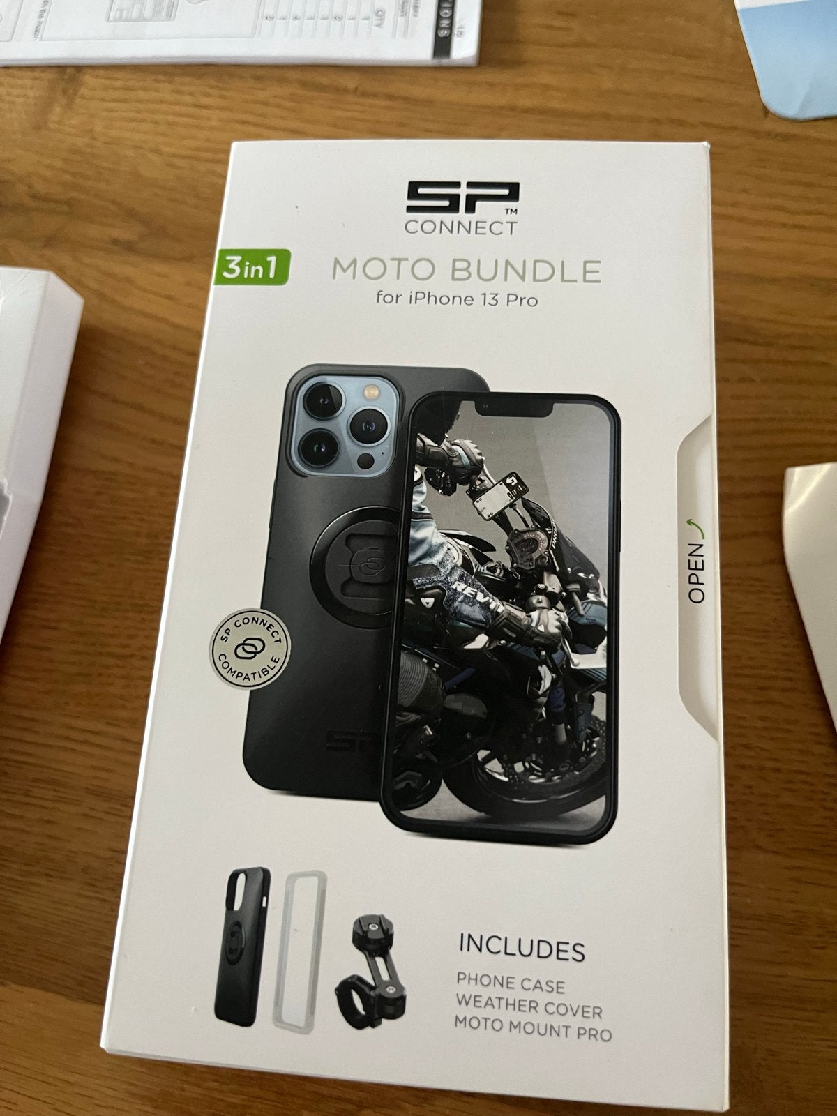SP Connect Moto Bundle voor iPhone 13 Pro, Telecommunicatie, Kunststof, Zwart, IPhone 13 Pro, Hoesje of Tasje