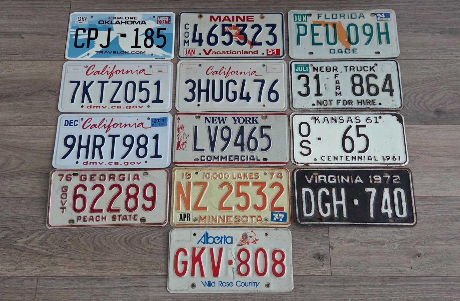 Kentekenplaten nummerplaten nummerborden license plates USA, Verzamelen, Ophalen of Verzenden, Gebruikt, Auto's