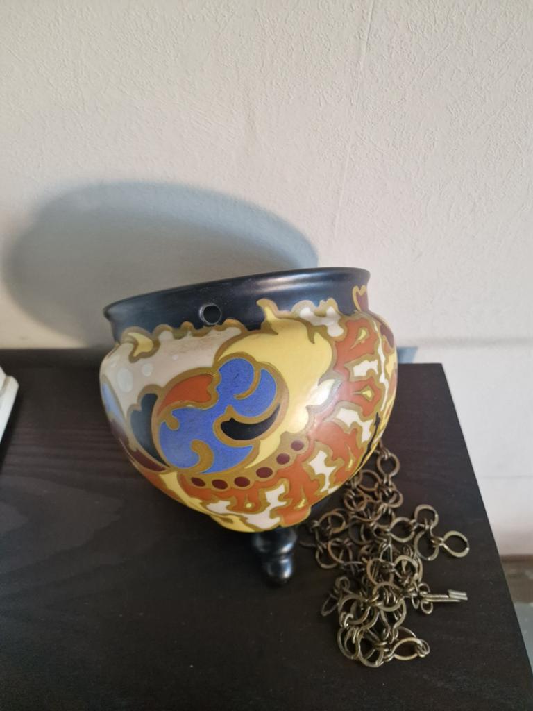 Bloempot - hang bloempot aan ketting/ gouda holland, Ophalen of Verzenden