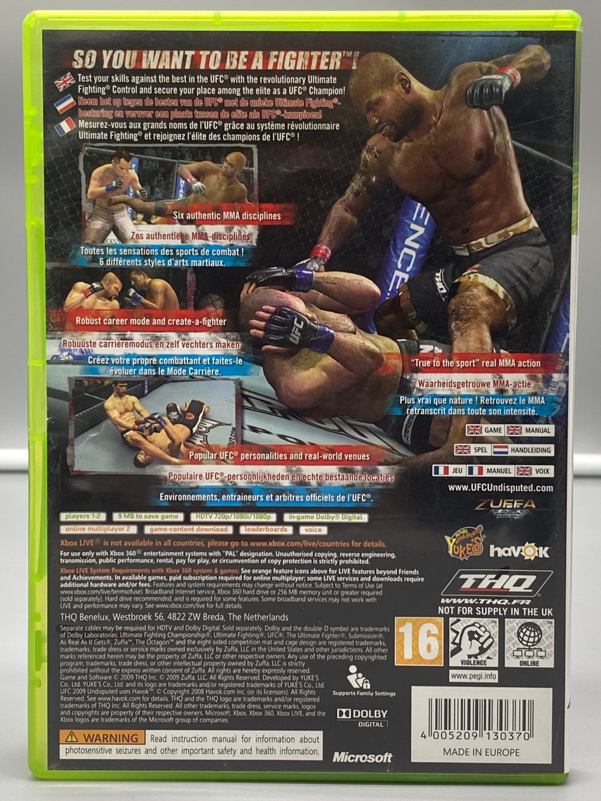 UFC 2009 Undisputed – Xbox 360, Spelcomputers en Games, Games | Xbox 360, Gekoppelde computers, Info@thq.clm, 2 spelers, Ophalen of Verzenden