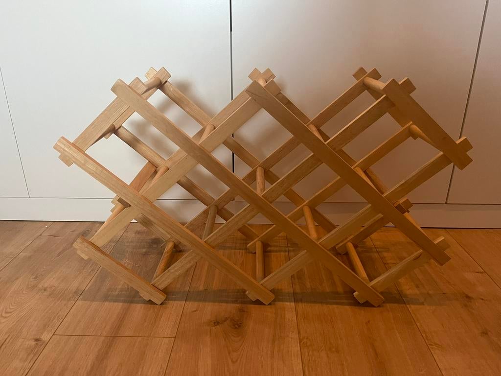 Wijnrek hout opvouwbaar, Ophalen of Verzenden, Zo goed als nieuw, Hout, Minder dan 50 cm