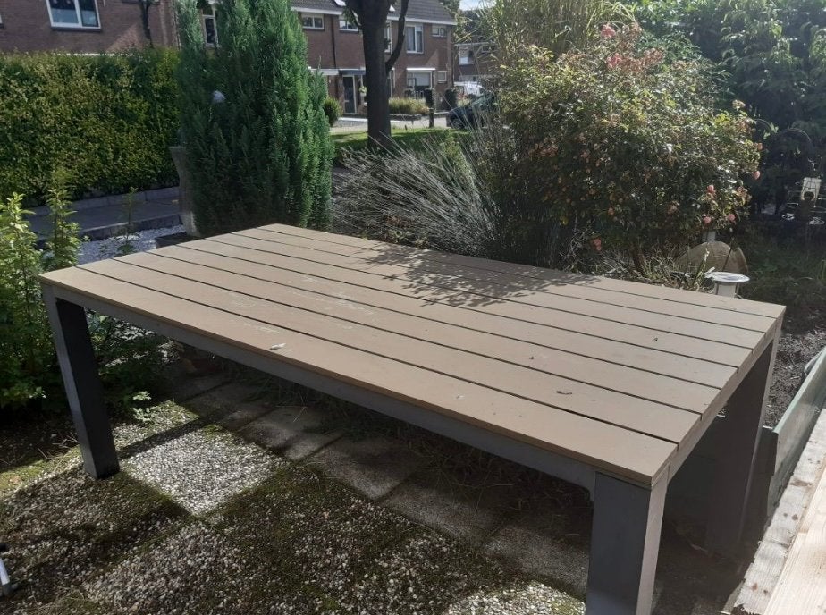 6 persoonstafel, Ophalen, Zo goed als nieuw, Rechthoekig