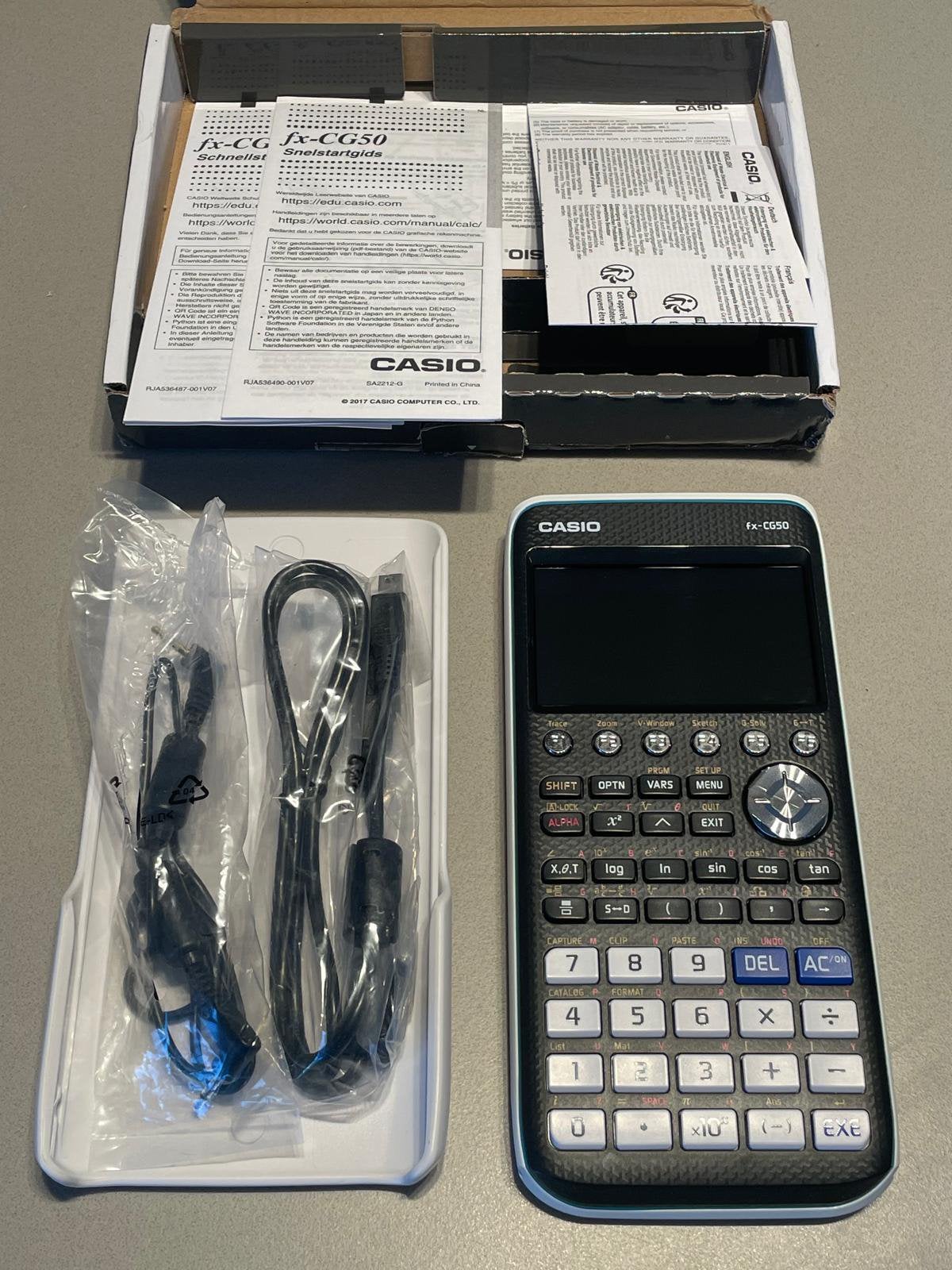 CASIO fx-CG50 grafische rekenmachine, Ophalen of Verzenden, Grafische rekenmachine, Zo goed als nieuw