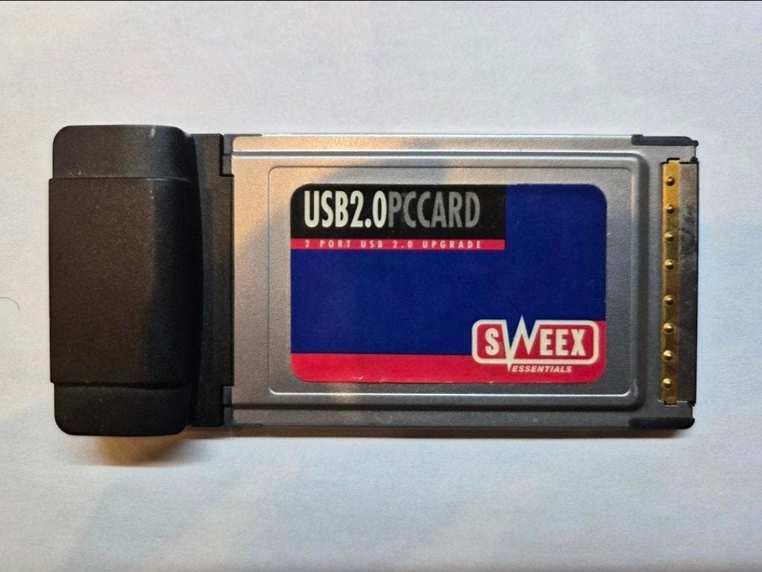 Sweex USB 2.0 PC Card 2 poorten laptop upgrade CB-USB2.0-1, Ophalen of Verzenden, Zo goed als nieuw, Sweex