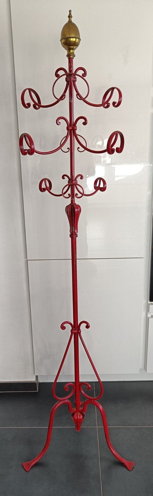 Vintage metalen staande kapstok., Huis en Inrichting, Woonaccessoires | Kapstokken, Ophalen, Gebruikt, Metaal, Staande kapstok